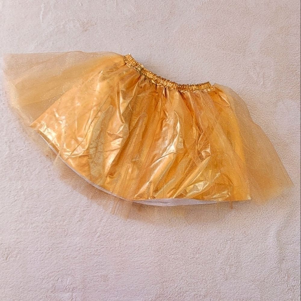NEW HALLOWEEN women's gold color tutu skirt One size